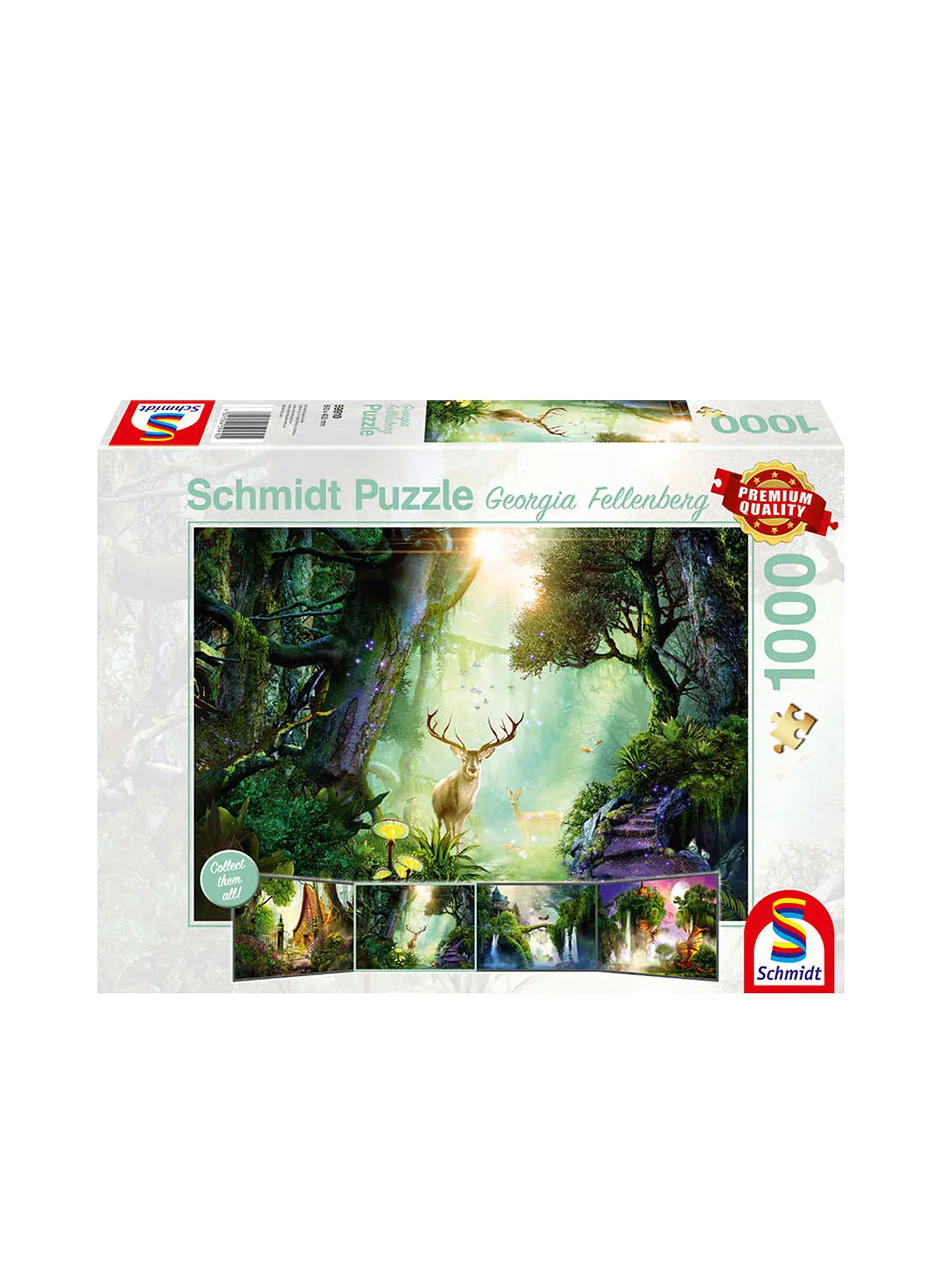 SCHMIDT-SPIELE | Puzzle Rehe im Wald 1000 Teile | 
